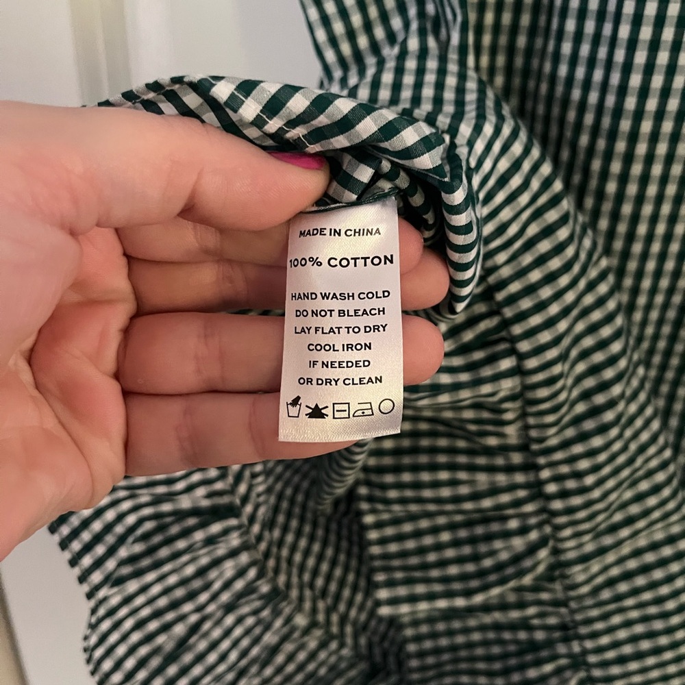 Hill House Home Emerald Gingham Katherine Nap Dress Size S Christmas Holiday - Picture 6 of 7